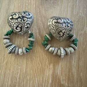 Vintage Boho Heart Earrings